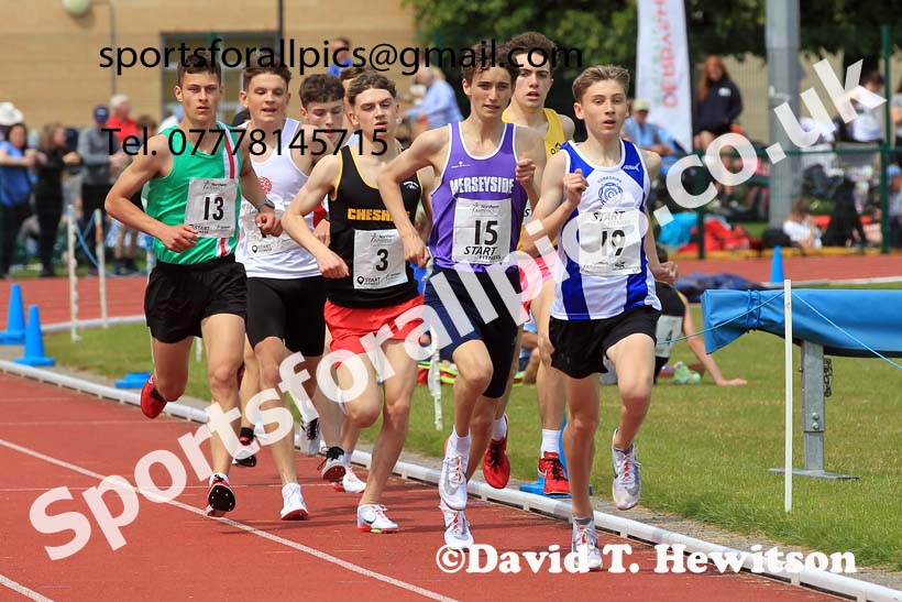 Mens Under-17s 800 metres, 2022 Northern Inter Counties U17s and U15s Track and Field, York, Thursday, June 2nd. Photo: David T. Hewitson/Sports for All Pics